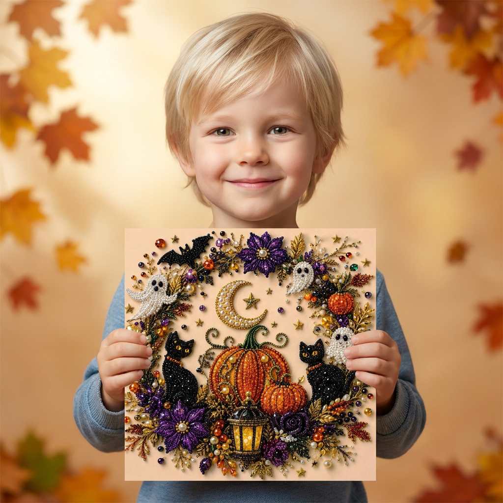 DIY Diamantmålningskit för Halloween