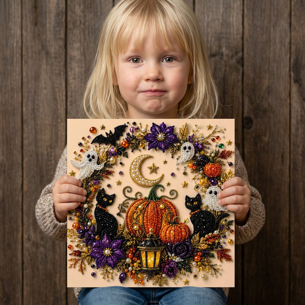 DIY Diamantmålningskit för Halloween