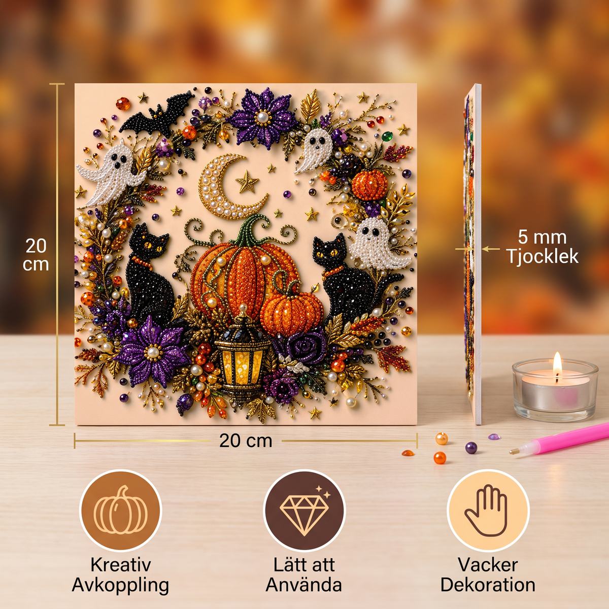DIY Diamantmålningskit för Halloween