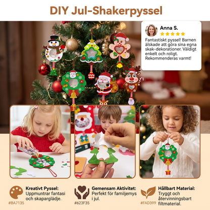 DIY-pysselset för juliga shakerdekorationer för barn