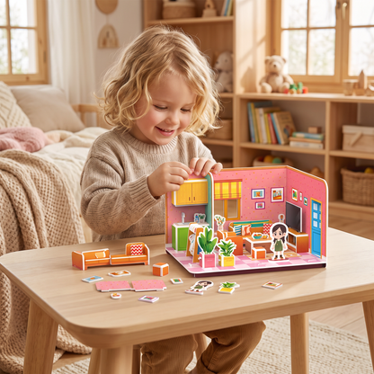 3D DIY-byggsats för lekrum – Pedagogiskt pussel- och pysselset