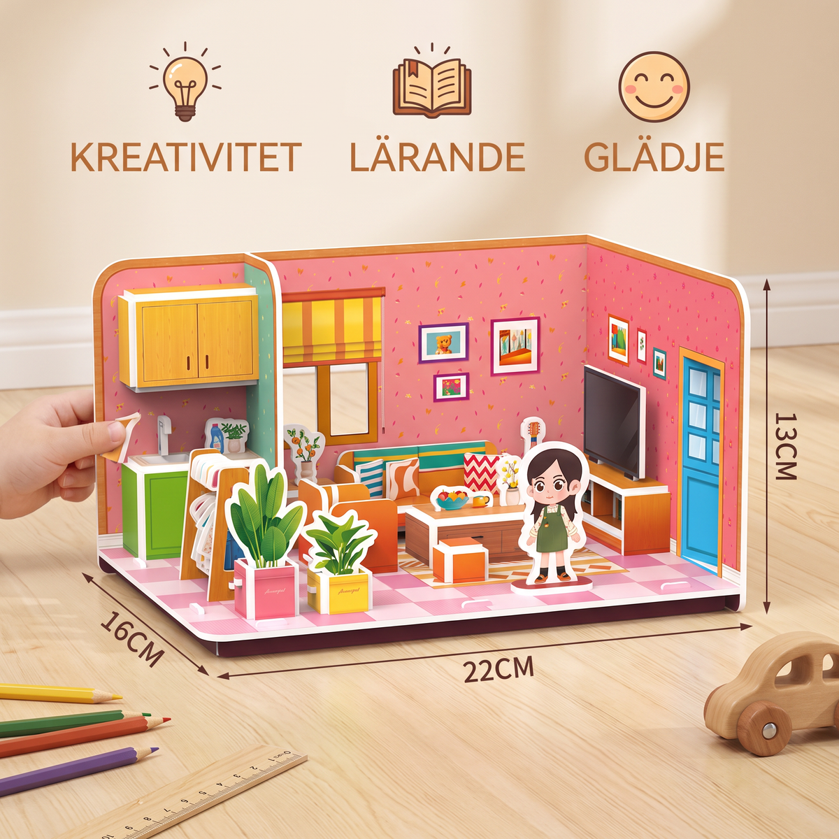 3D DIY-byggsats för lekrum – Pedagogiskt pussel- och pysselset