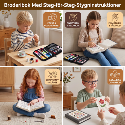 Broderibok Med Steg-för-Steg-Stygninstruktioner