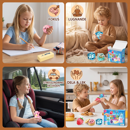 Premiumset med Mjuka Squishy Fidgetleksaker – 8 Sensoriska Leksaker