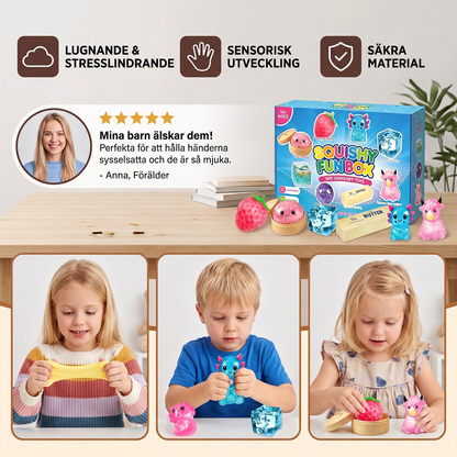 Premiumset med Mjuka Squishy Fidgetleksaker – 8 Sensoriska Leksaker