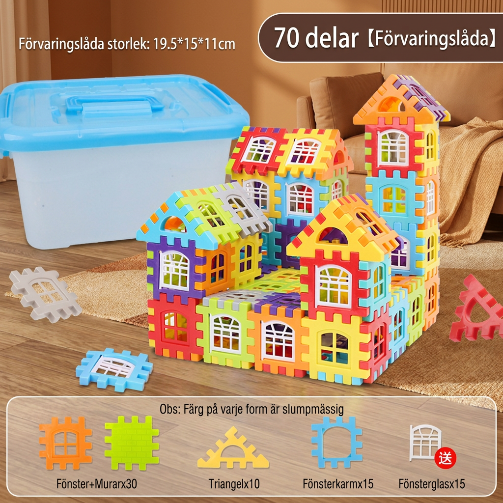 Montessori Fönsterbyggklossar för Barn