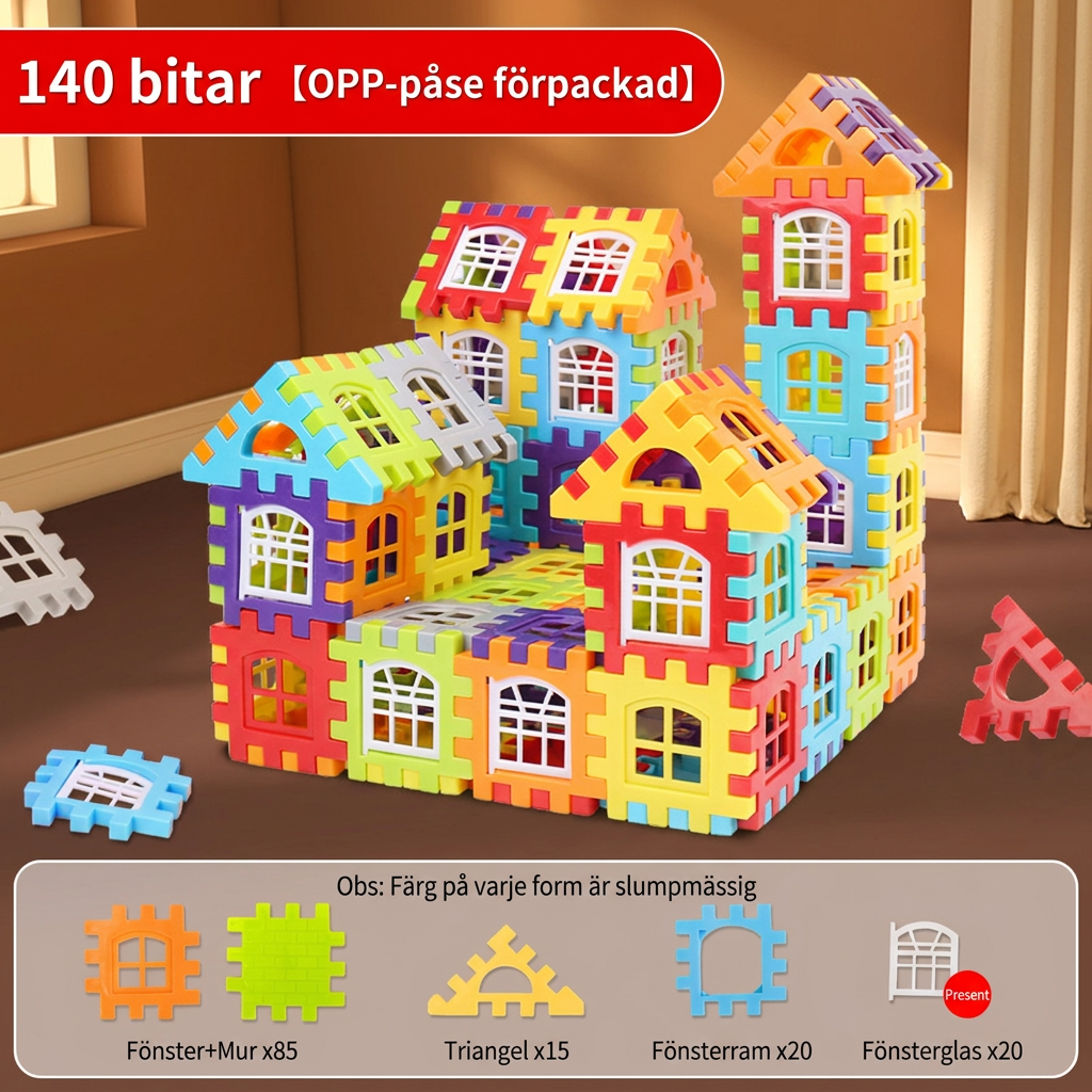 Montessori Fönsterbyggklossar för Barn