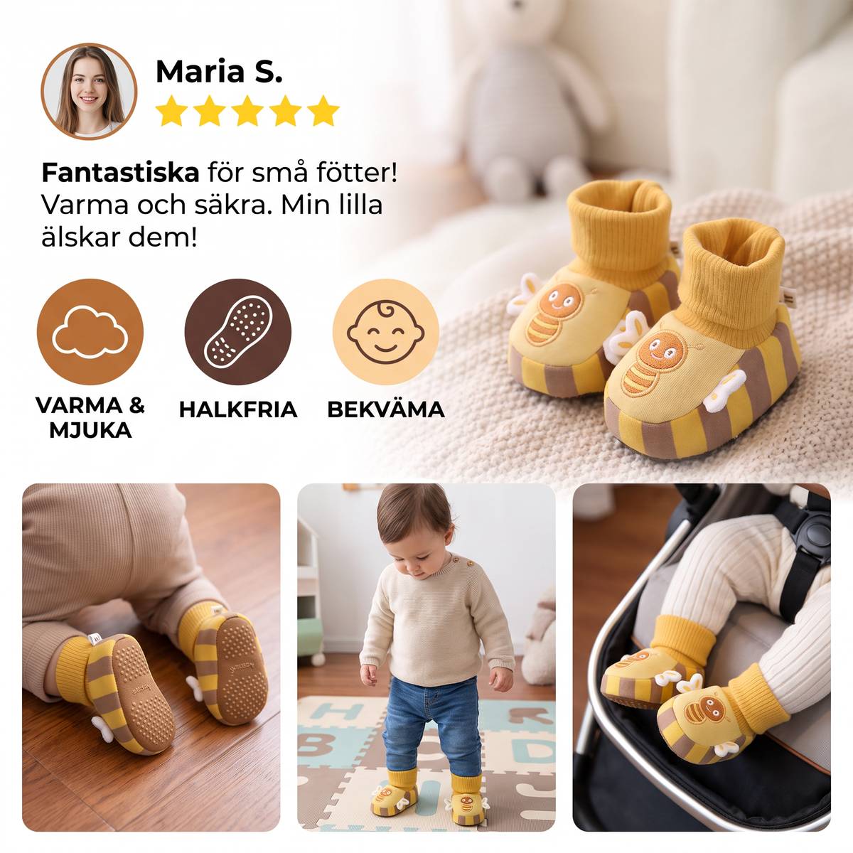 Extra Mjuka Babysockskor – Varma, Halkfria & Bekväma