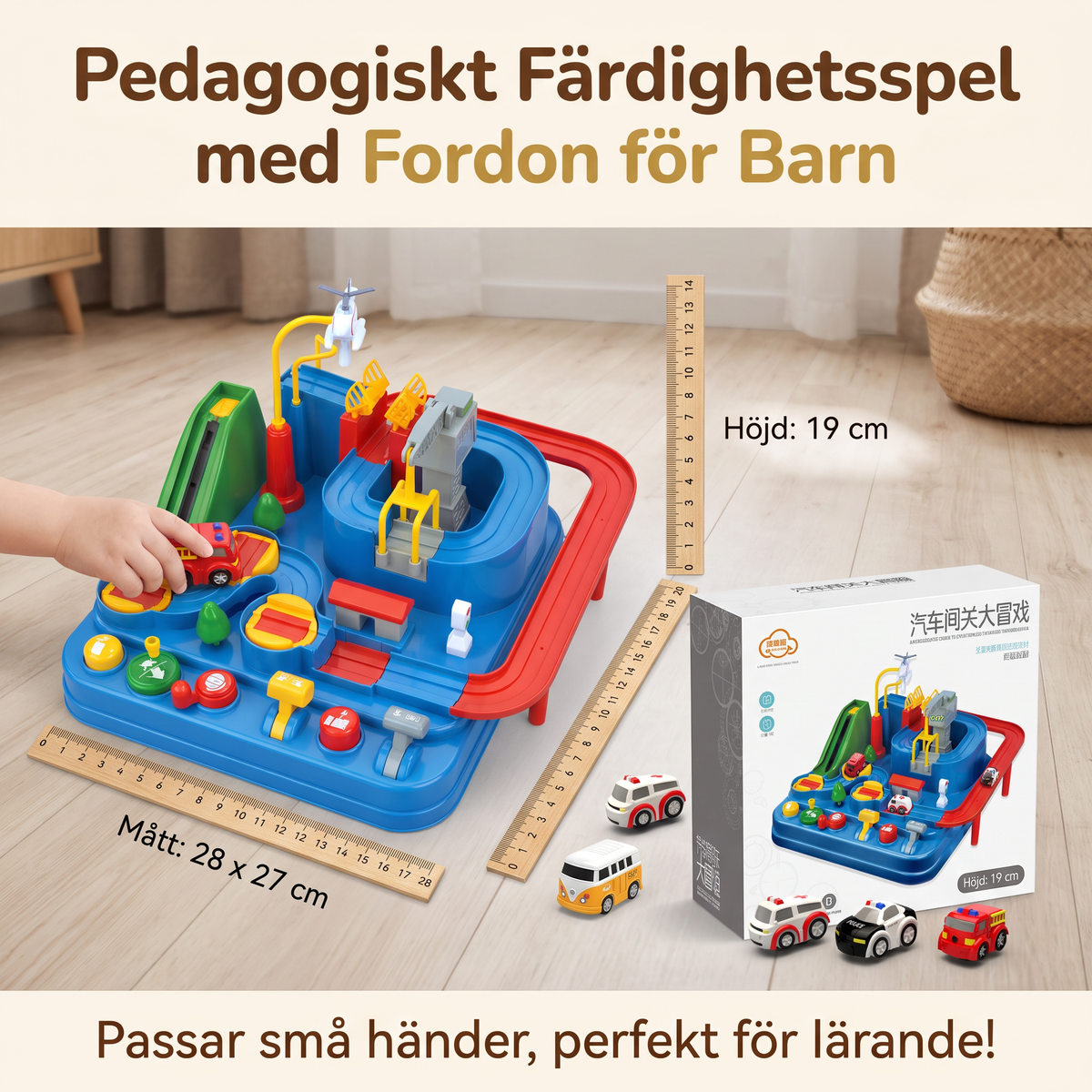 Pedagogiskt Färdighetsspel med Fordon för Barn
