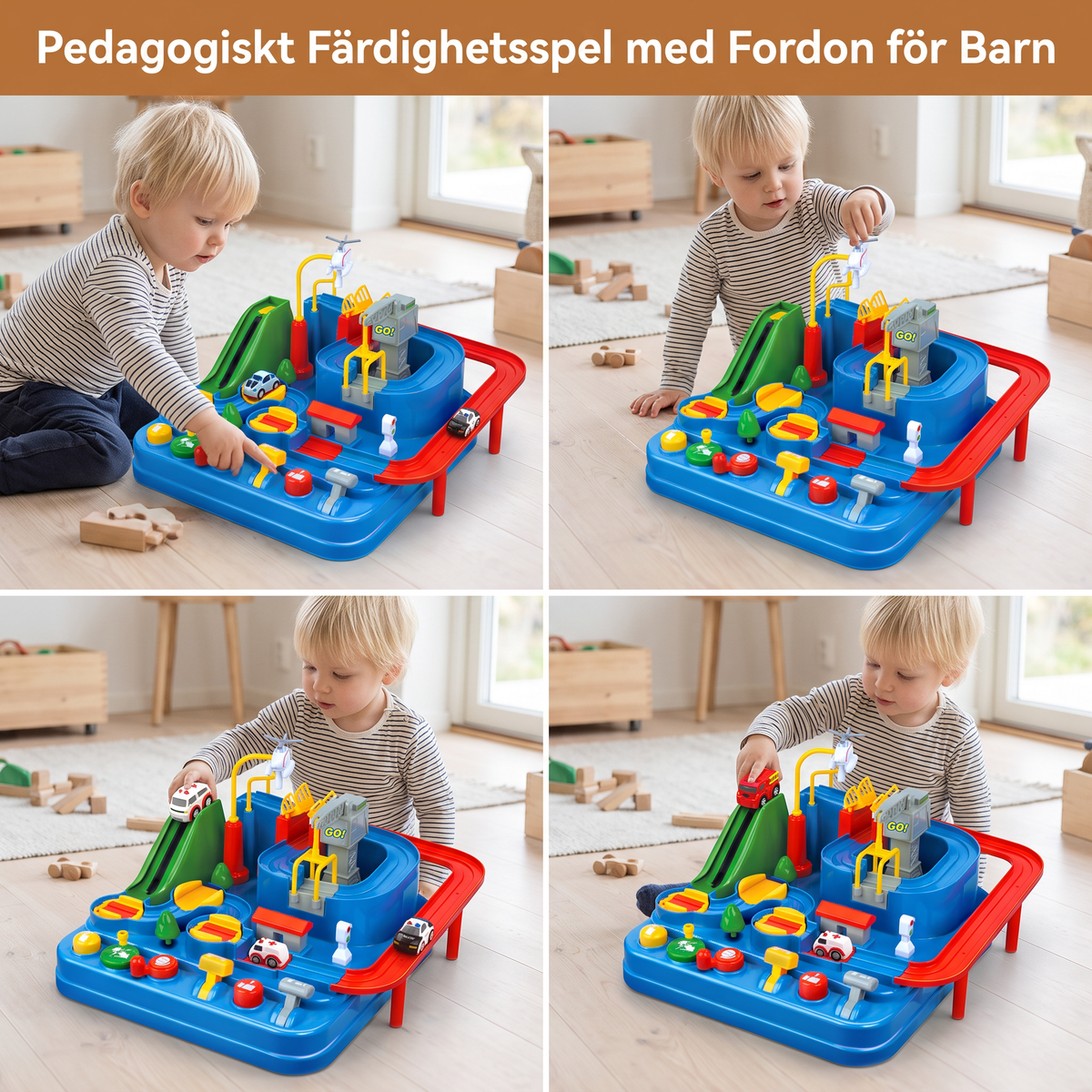 Pedagogiskt Färdighetsspel med Fordon för Barn