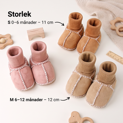 Fodrade Babysockor och Skor i Mockaimitation