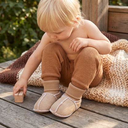 Fodrade Babysockor och Skor i Mockaimitation