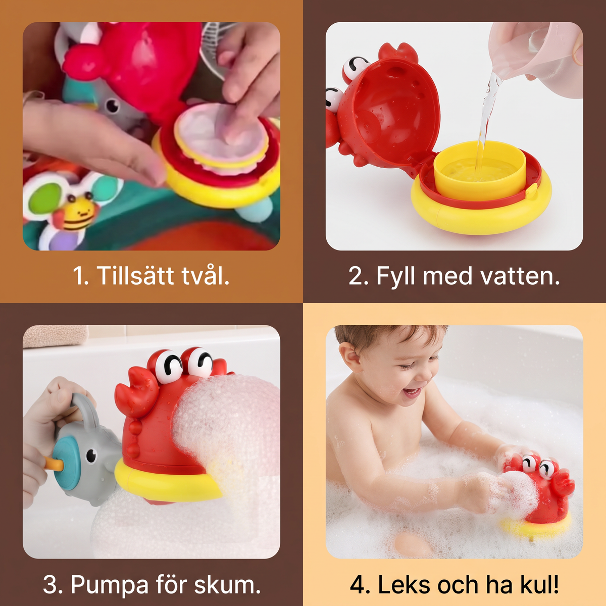 Sött Bubbelbadsleksak för Barn – Automatisk Skumbildare för Vatten- & Badskoj