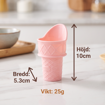 2-delars Glassbägare i Våffeldesign – Spillfri Glasshållare för Barn