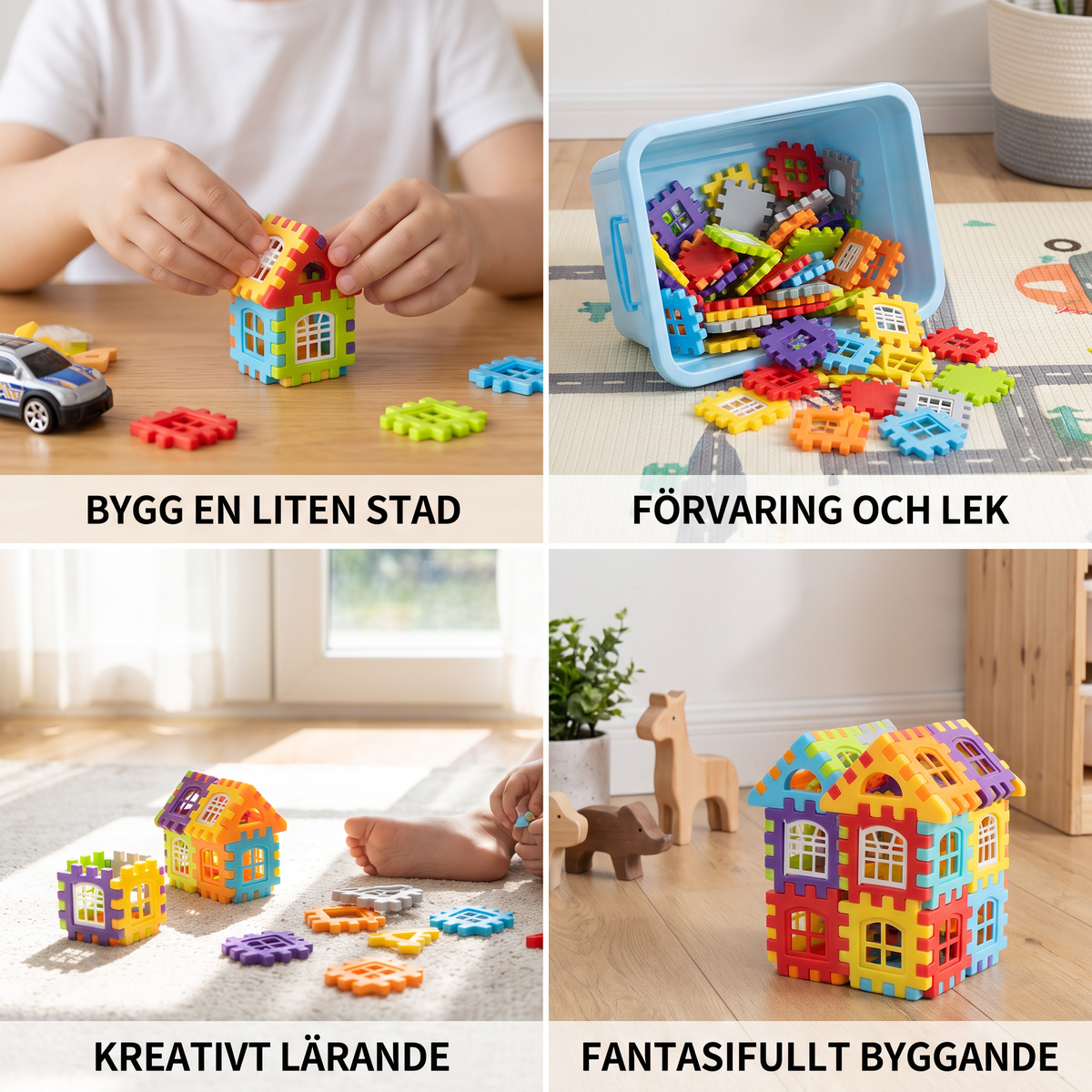 Montessori Fönsterbyggklossar för Barn
