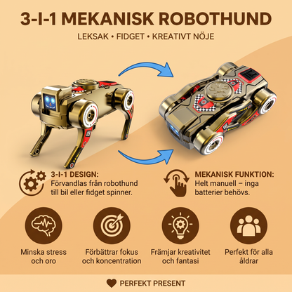 3-i-1 Mekanisk Robothund Fidget Spinner