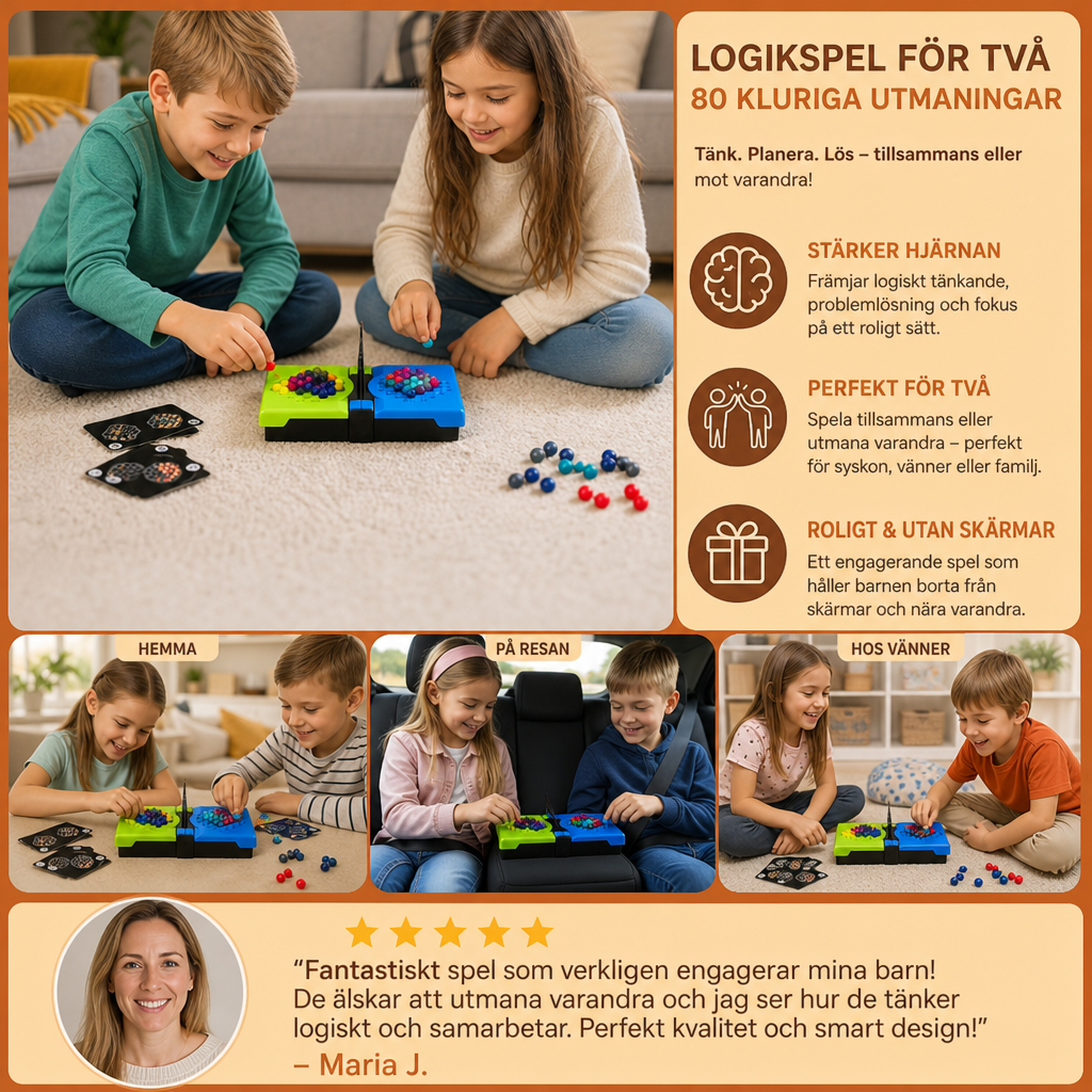 Logikspel för två – 80 kluriga utmaningar