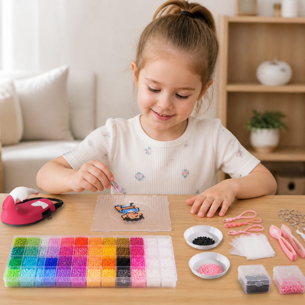 Premium-set med pärlplattor och pysselverktyg – DIY-set för konst och kreativt skapande