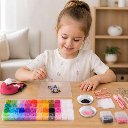 Premium-set med pärlplattor och pysselverktyg – DIY-set för konst och kreativt skapande