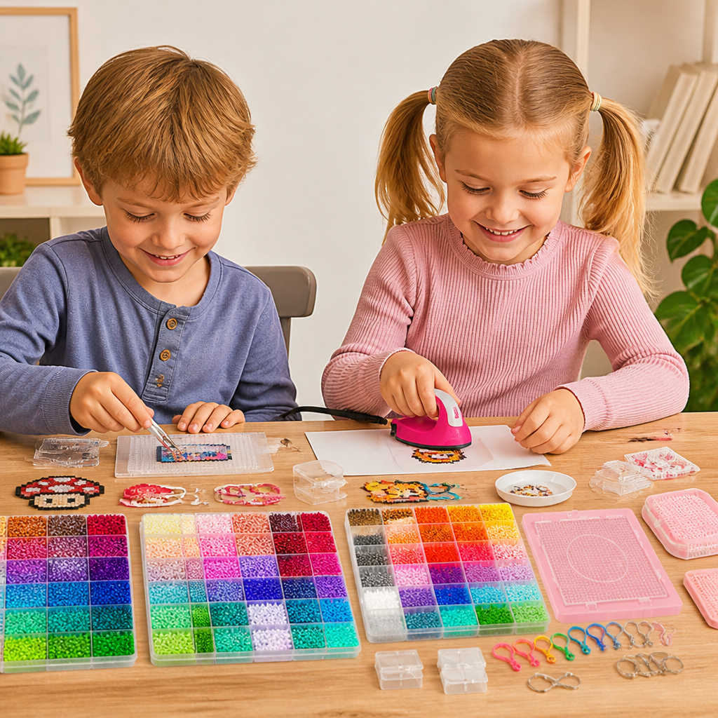 Premium-set med pärlplattor och pysselverktyg – DIY-set för konst och kreativt skapande