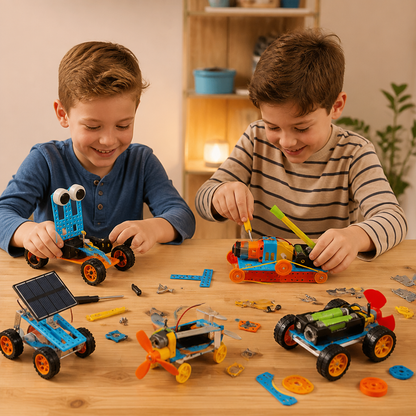 5-i-1 DIY STEM-byggsats med fordon för barn