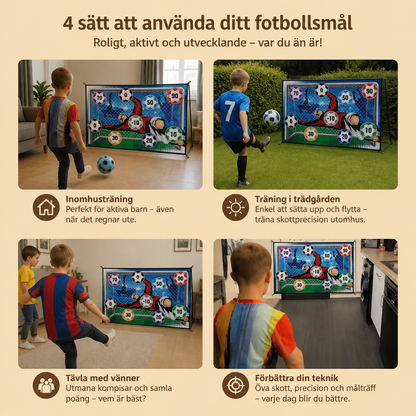 Säkert Fotbollsmål Med Skottvägg För Hemmet