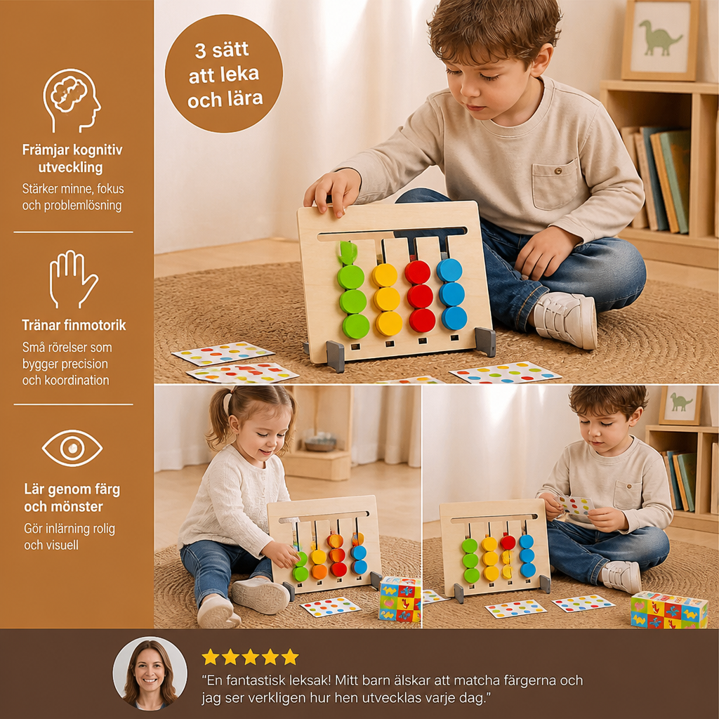 Montessori Träfärgsmatchningsspel