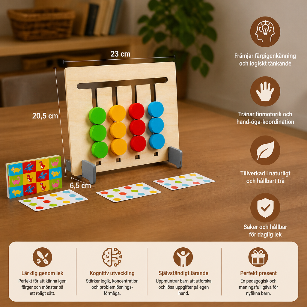 Montessori Träfärgsmatchningsspel