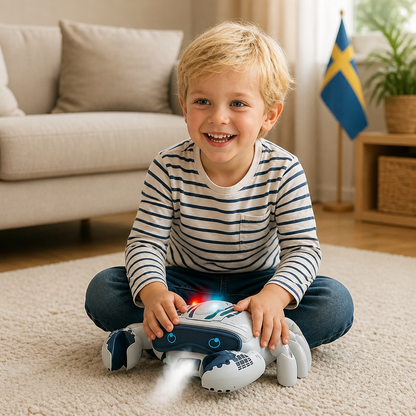 Självlysande Och Dimmsprutande Musikaliskt Krabba