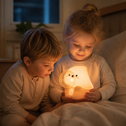 Söt Utter Silikon-Nattlampa Med Bubbeleffekt