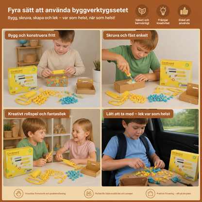 Byggverktygsset i kartong för barn