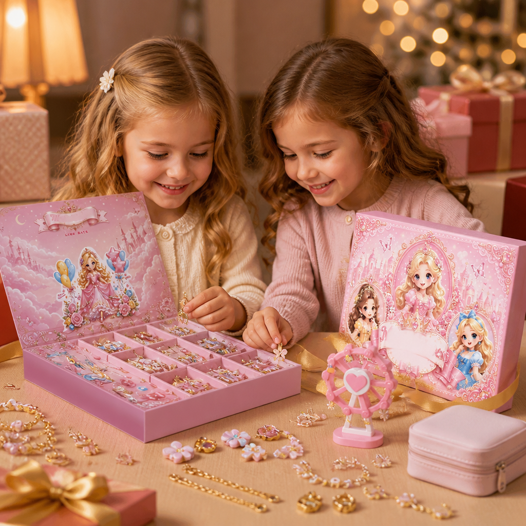 Prinsess-DIY-adventskalender för att skapa smycken och armband