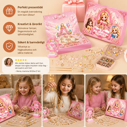 Prinsess-DIY-adventskalender för att skapa smycken och armband