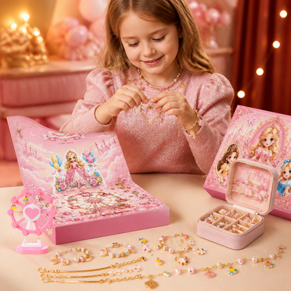Prinsess-DIY-adventskalender för att skapa smycken och armband