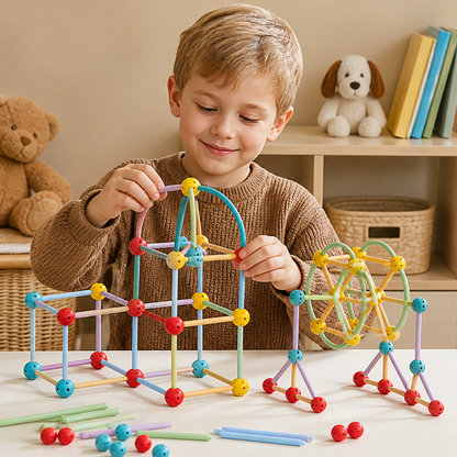 3D-geometriskt byggset – pedagogisk leksak för konstruktion och rumsuppfattning