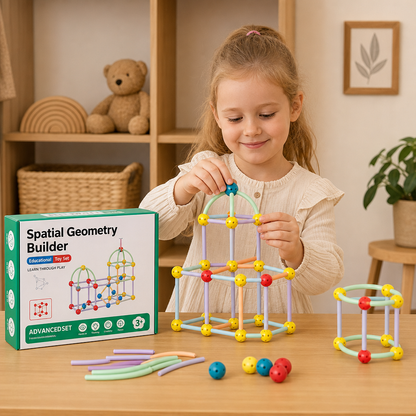 3D-geometriskt byggset – pedagogisk leksak för konstruktion och rumsuppfattning