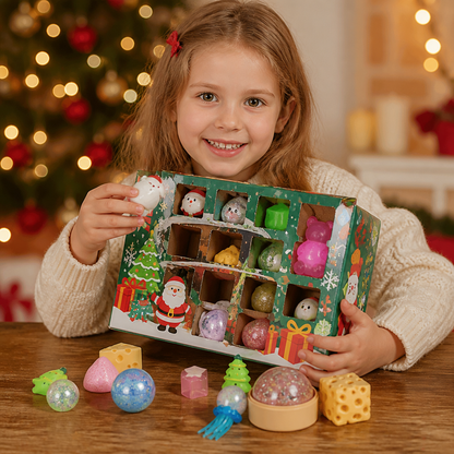 Jul-squishy-adventskalender för barn
