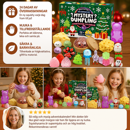 Jul-squishy-adventskalender för barn