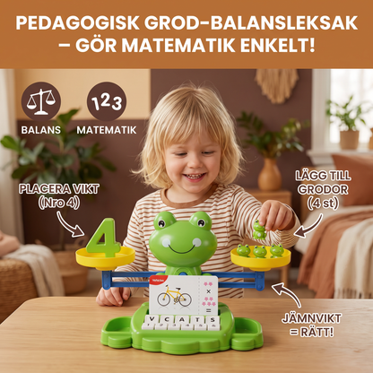 Pedagogisk Grod-balansleksak för Barn – Gör Matematik Enkelt!