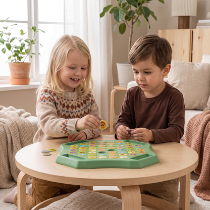 Memoryspelbräde med Djurmynt