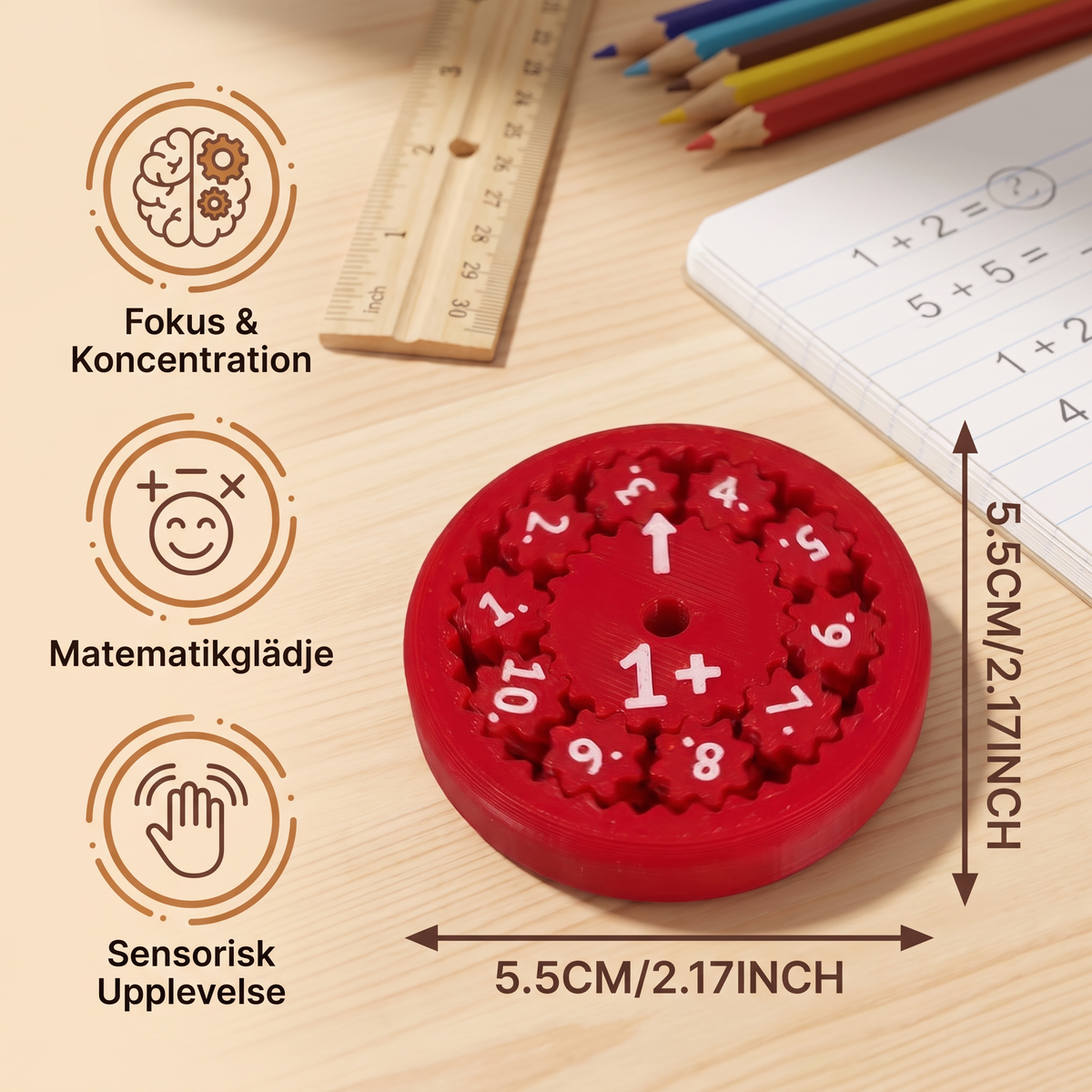 Matematiklärospel Fidget Spinner