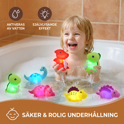 Självlysande Badleksak med Dinosaurie