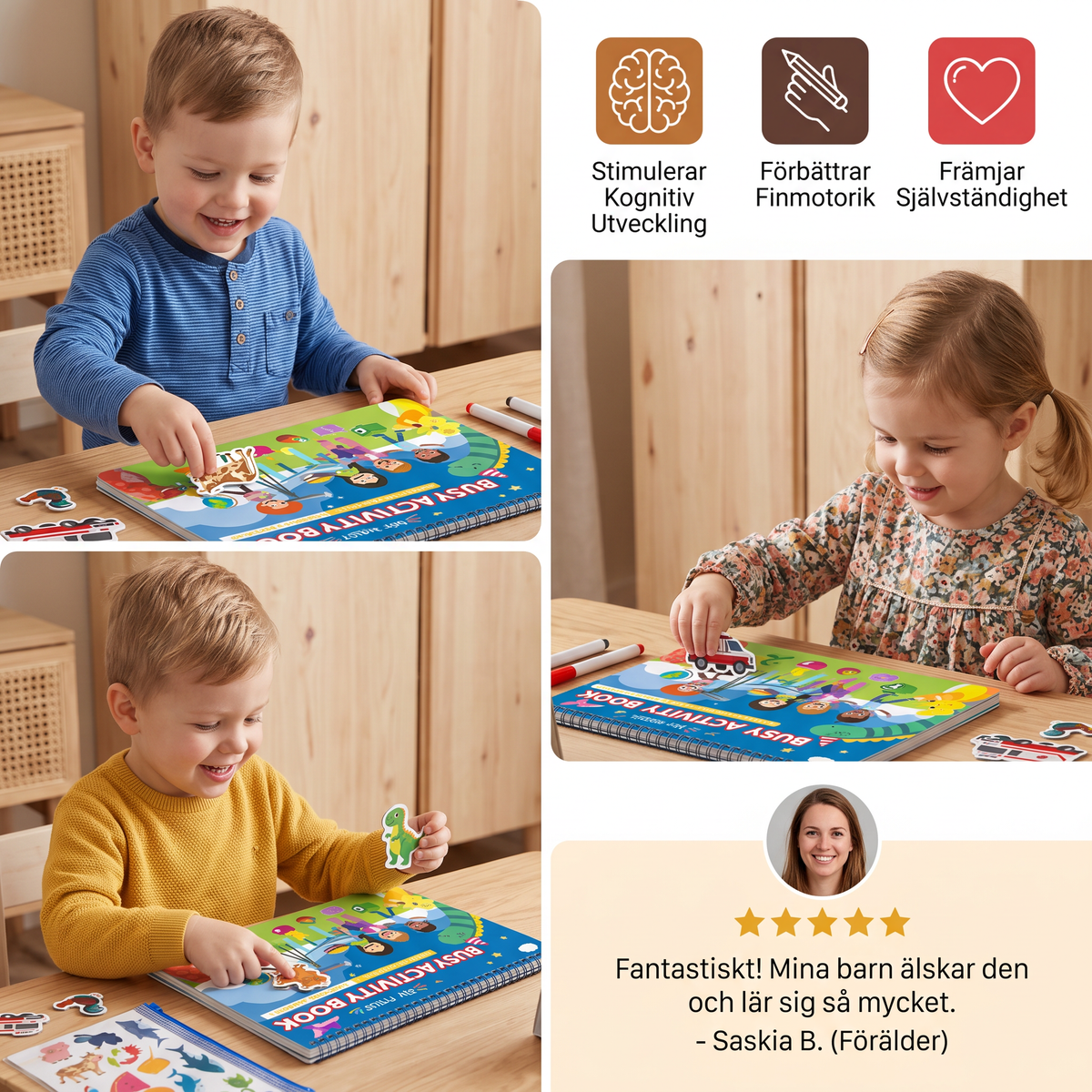 Montessori Aktivitetsbok för Barn – Lekfullt Lärande och Tidig Utveckling