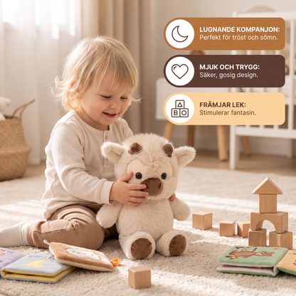 Running Calf Plush Toy – Mjuk Cartoon Fylld Djur och Lugnande Kompanjon för Barn