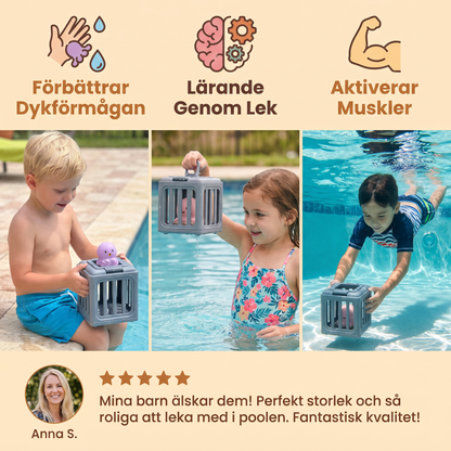 Barns Dykleksaksset – Undervattens Poolleksaker med Förvaringslåda