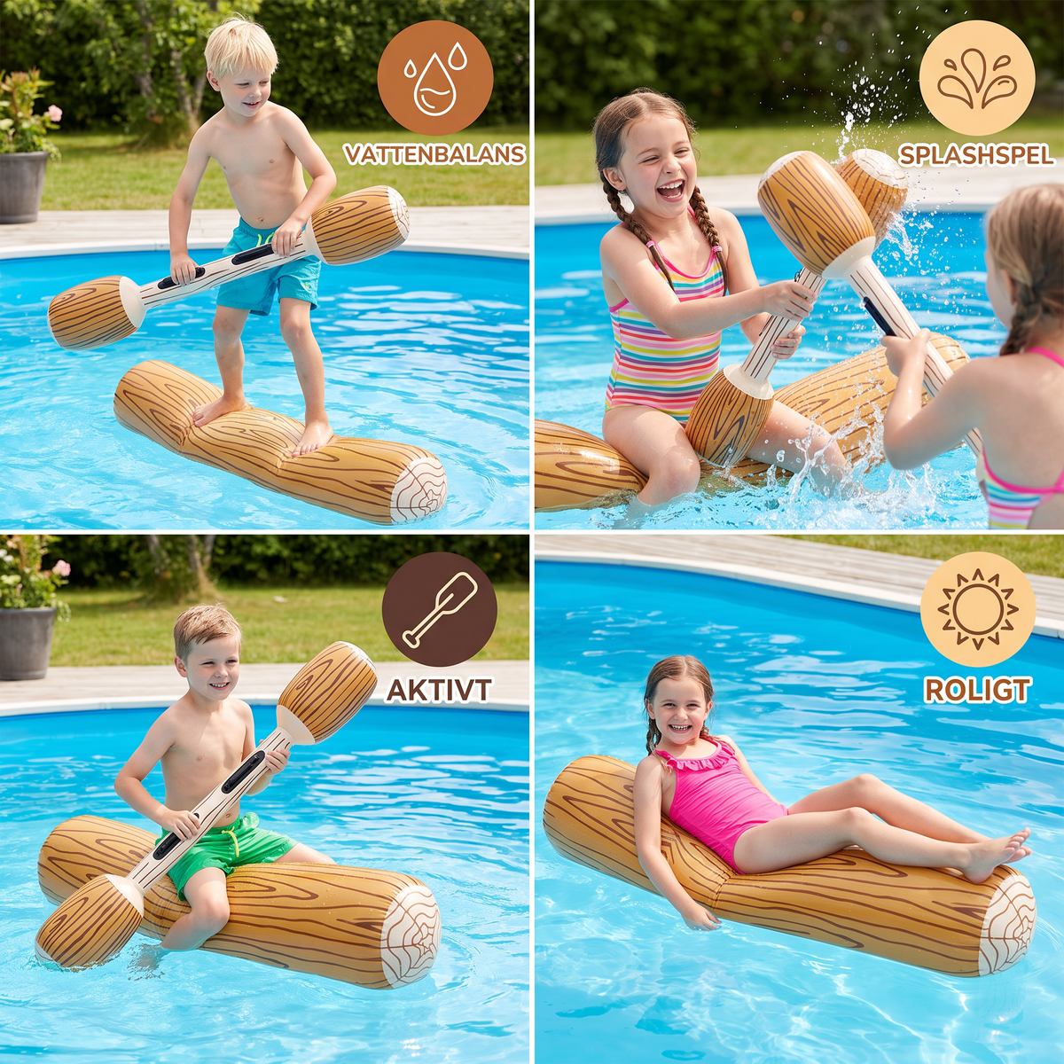 Uppblåsbart Pool Battle-spel för Barn – Vattenbalans & Splashspel