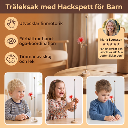 Träleksak med Hackspett för Barn
