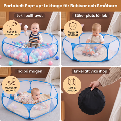 Portabelt Pop-up-Lekhage för Bebisar och Småbarn