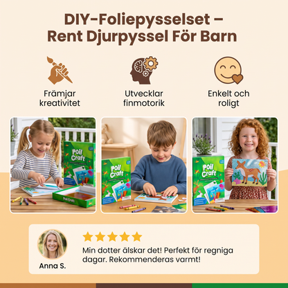 DIY-Foliepysselset – Rent Djurpyssel För Barn