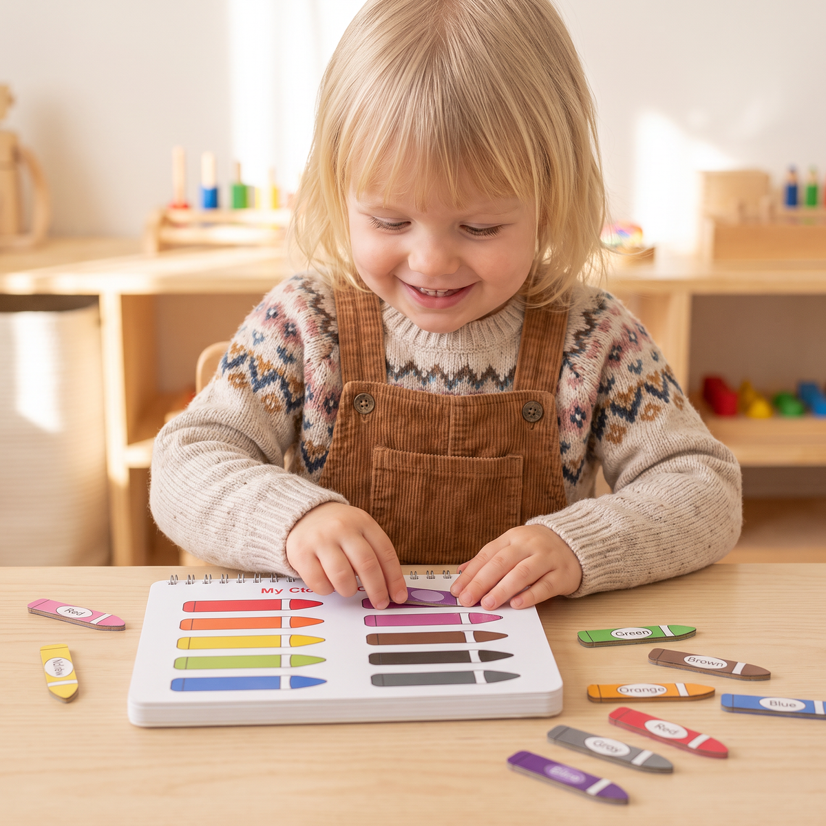 Montessori Busy Book – Återanvändbar Aktivitetsbok För Förskoleinlärning